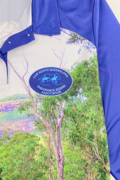 Design Full Body Dye Sublimation Polo Shirts Custom Fashion Ladies Polo Shirts Far North Queensland Endurance Riders Association Dye Sublimation Factory P1470 detail view-2